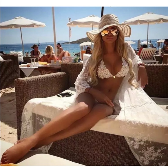 Foxy 5 🌟Fave! Blush Bling Sexy Lacy V Cut Bikini - Picture 2 of 5